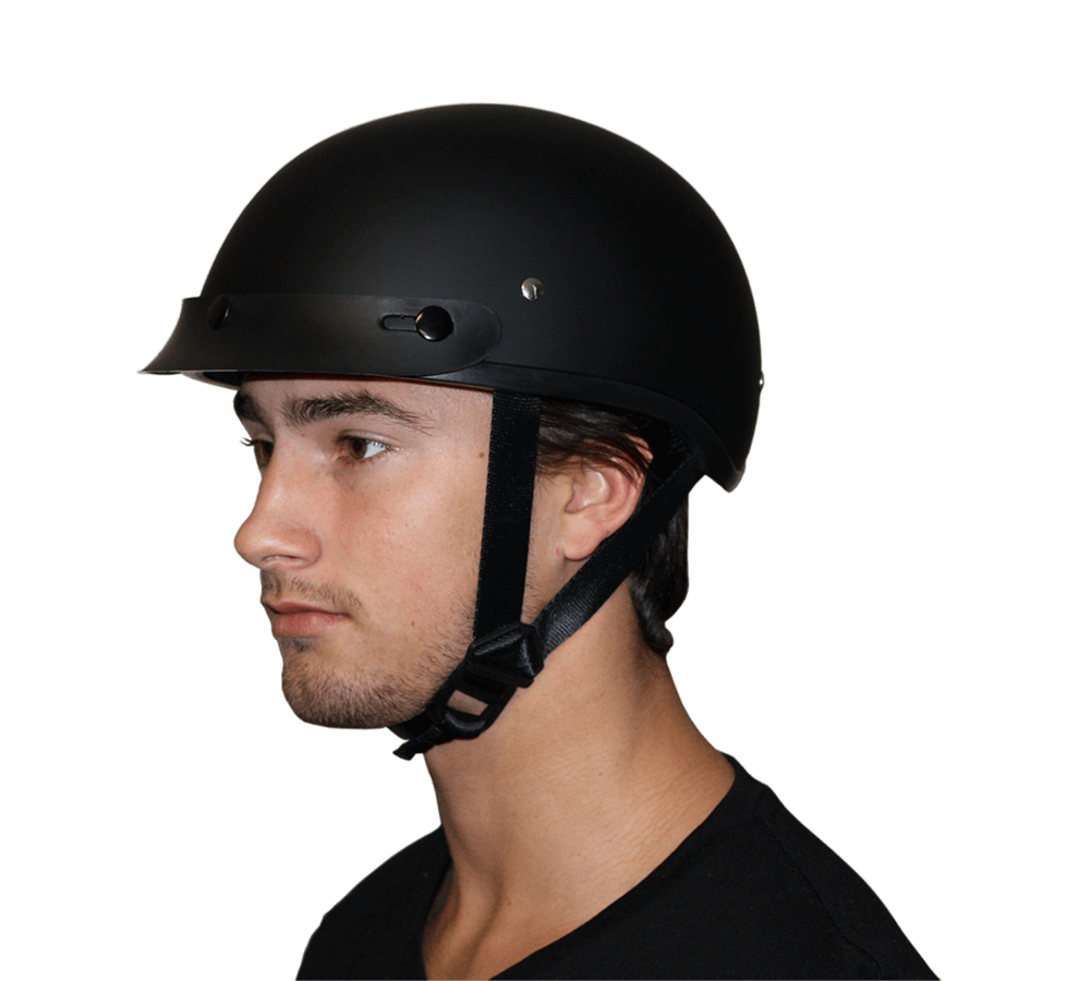 DOT Approved Daytona Motorcycle Half Face Helmet - Skull Cap Graphics for Men & Women, Scooters, ATVs, UTVs & Choppers - W/ Pistons Skull
