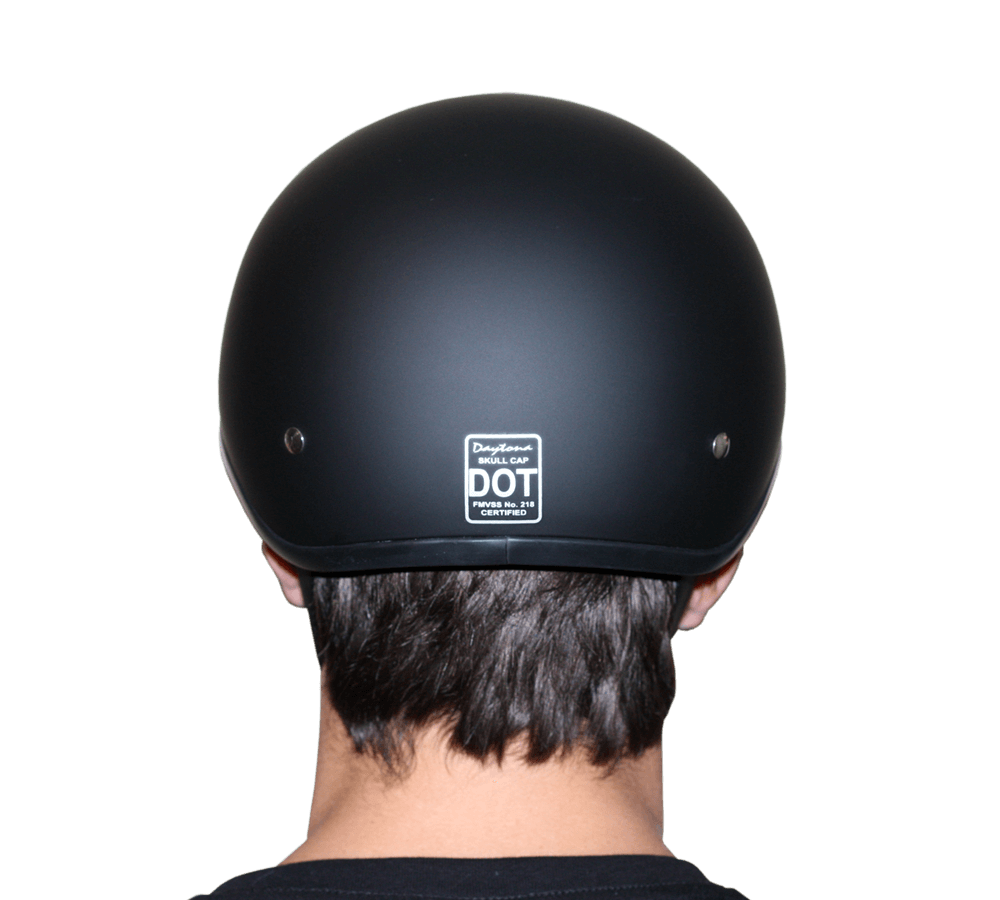 DOT Approved Daytona Skull Cap Half Shell Motorcycle Helmet - Beanie Style for Motorcycles, Cruisers, Scooters, and Mopeds - Gun Metal Grey Metallic