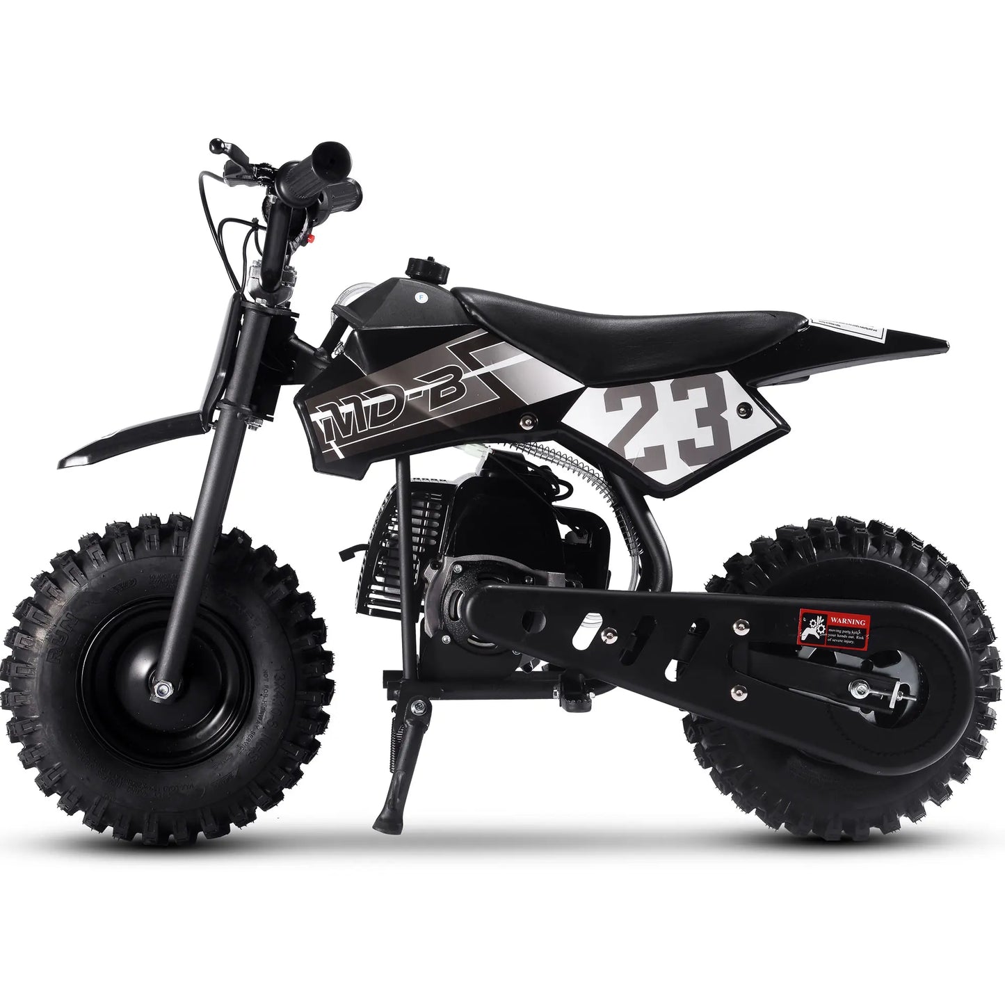MotoTec Big Supermoto 50cc 2-Stroke Kids Dirt Bike – Black | High-Performance Off-Road Bike