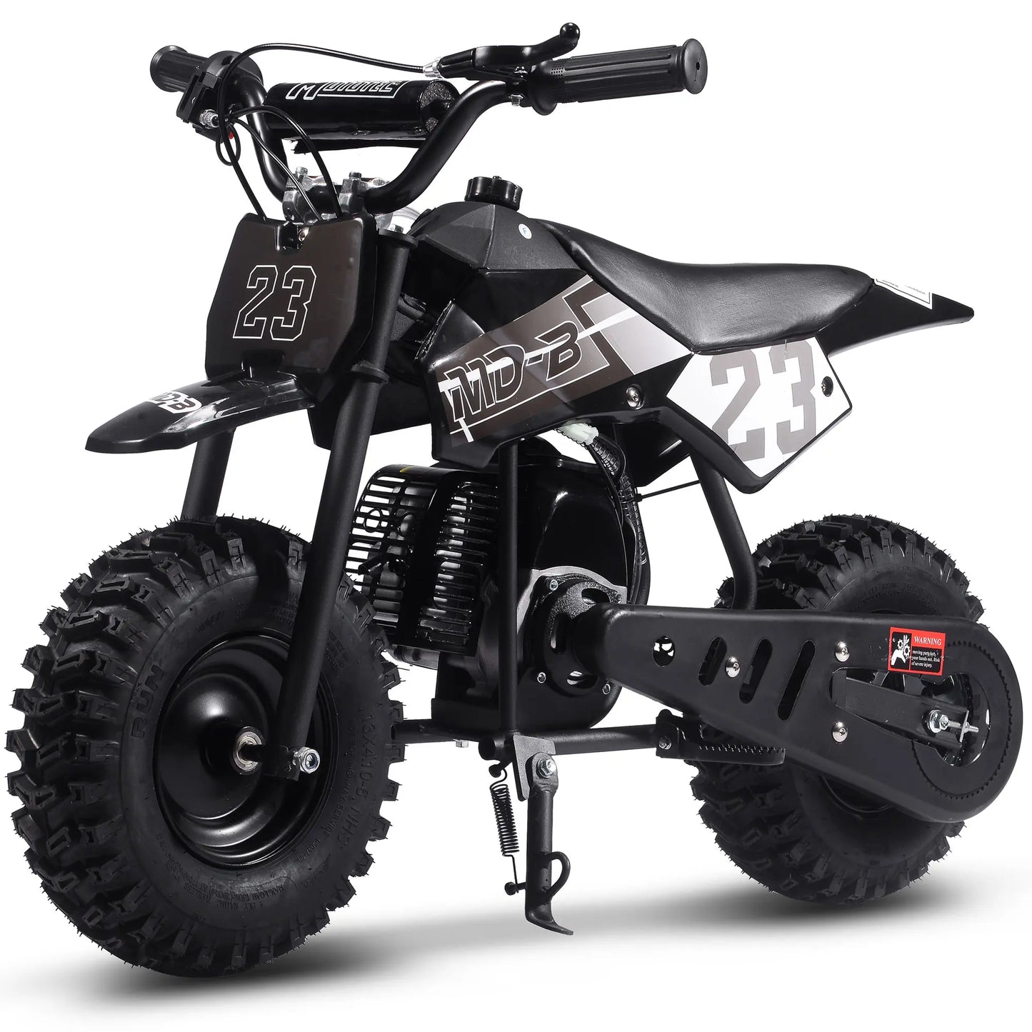 MotoTec Big Supermoto 50cc 2-Stroke Kids Dirt Bike – Black | High-Performance Off-Road Bike