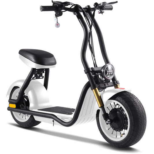 MotoTec Diablo 48v 1000w Lithium Electric Scooter White
