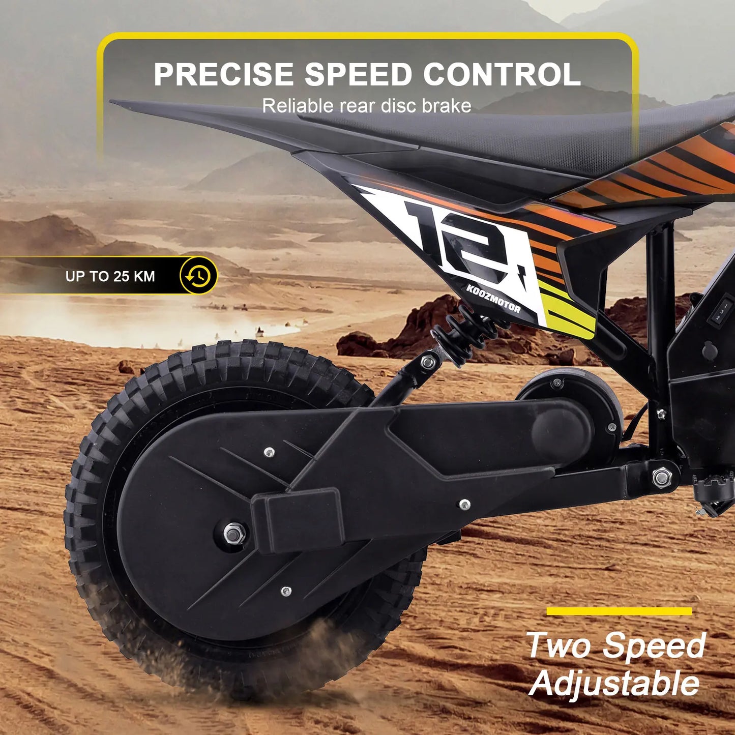 MotoTec 36v 300w Electric Dirt Bike Orange | Compact & Powerful Off-Road Fun