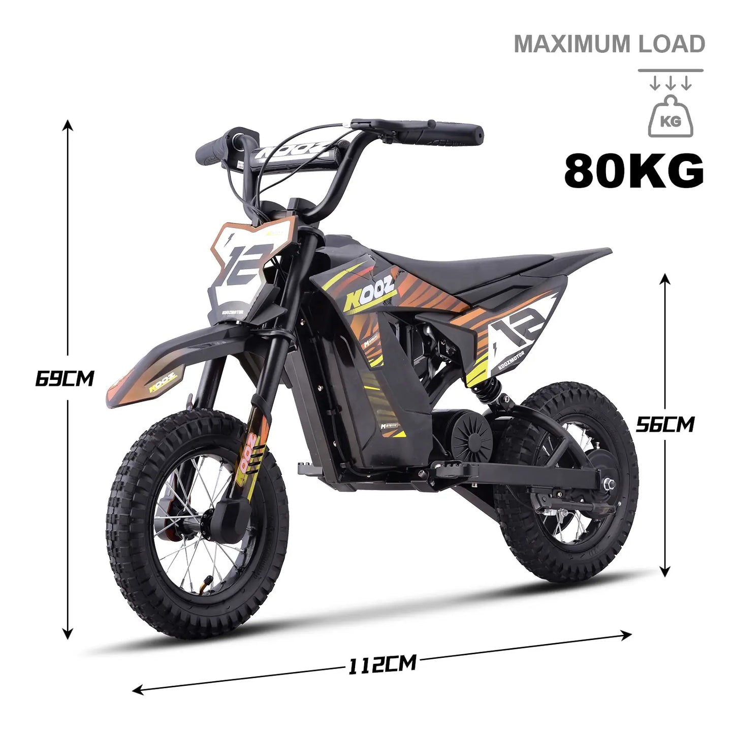MotoTec 36v 300w Electric Dirt Bike Orange | Compact & Powerful Off-Road Fun