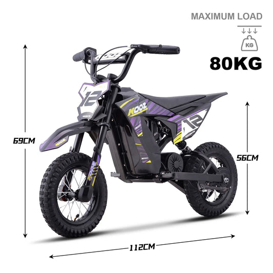 MotoTec 36v 300w Electric Dirt Bike Purple | Compact & Powerful Off-Road Fun