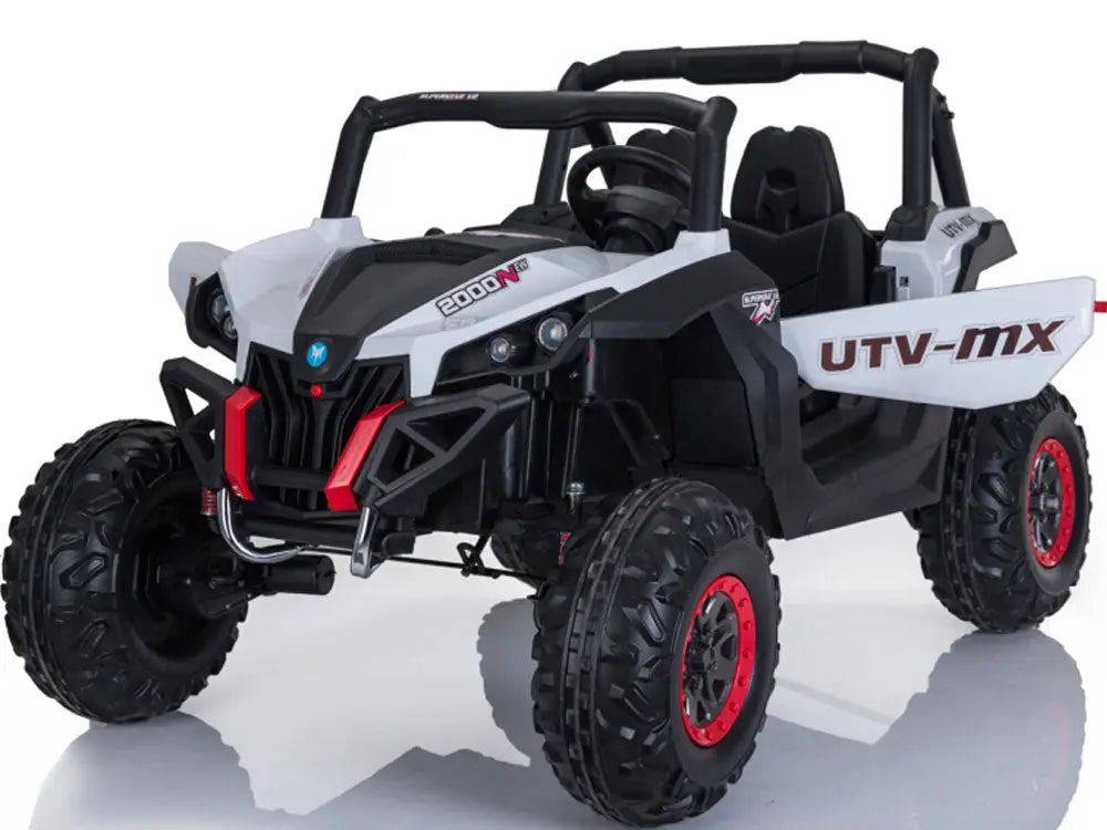 Mini Moto UTV 4x4 12v White (2.4ghz RC) MotoTec