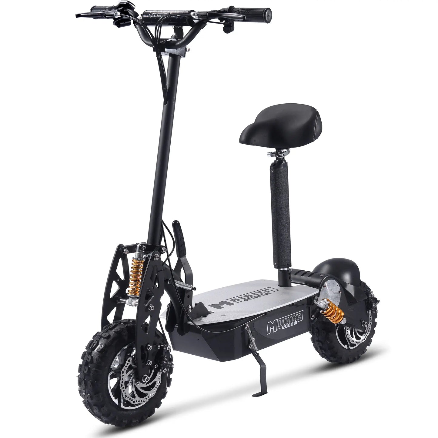MotoTec 2000W 48V Electric Scooter – Black | High-Power Foldable Off-Road Scooter