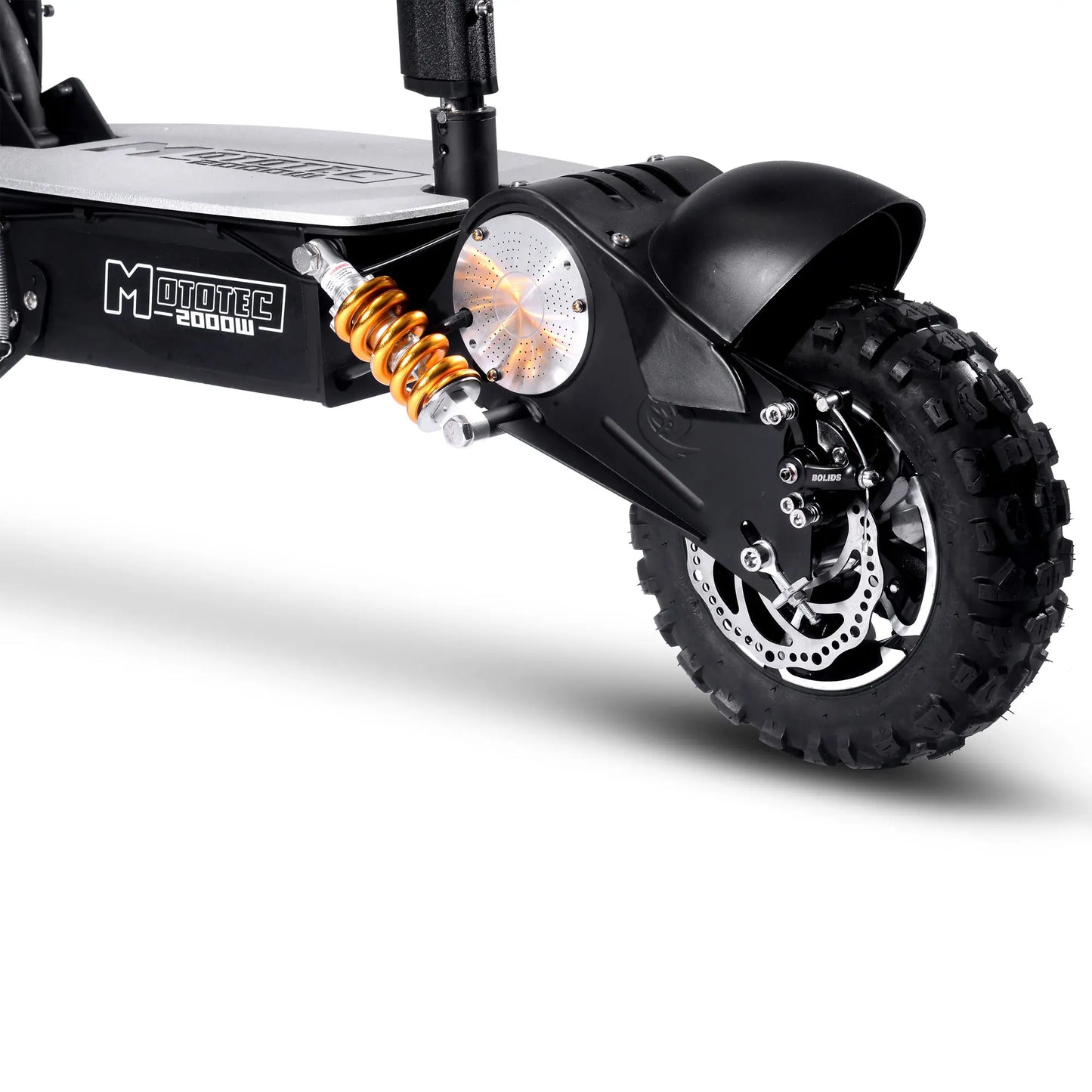 MotoTec 2000W 48V Electric Scooter – Black | Powerful Foldable Off-Road Scooter