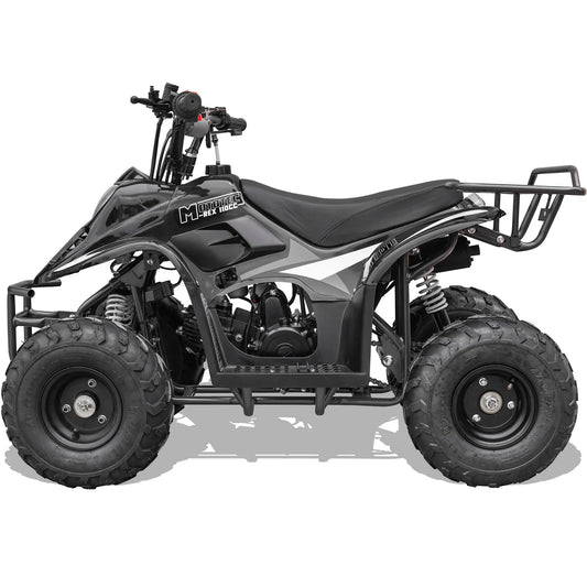 MotoTec Rex 110cc 4-Stroke Kids Gas ATV - Black | Durable Off-Road Performance