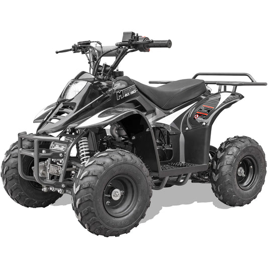 MotoTec Rex 110cc 4-Stroke Kids Gas ATV - Black | Durable Off-Road Performance