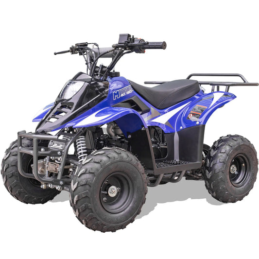 MotoTec Rex 110cc 4-Stroke Kids Gas ATV - Blue | Durable Off-Road Performance