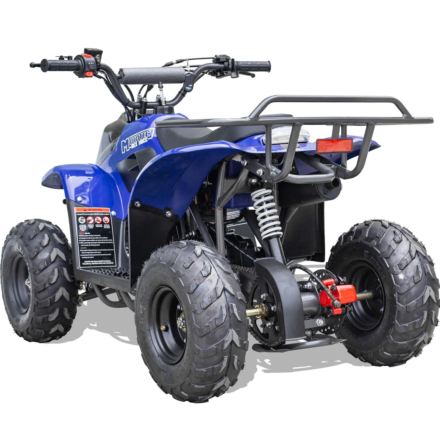 MotoTec Rex 110cc 4-Stroke Kids Gas ATV - Blue | Durable Off-Road Performance