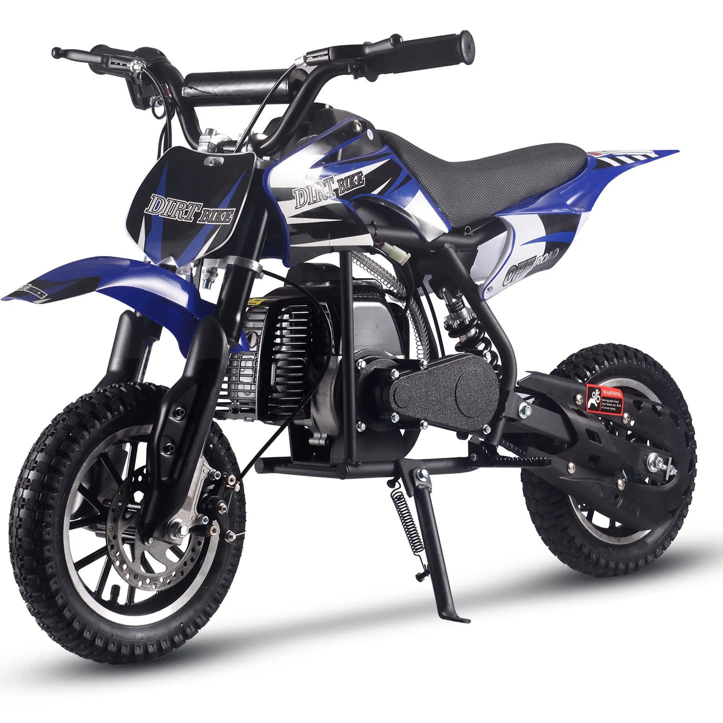 MotoTec Alien 50cc 2-Stroke Kids Gas Dirt Bike – Blue | Off-Road Mini Motocross