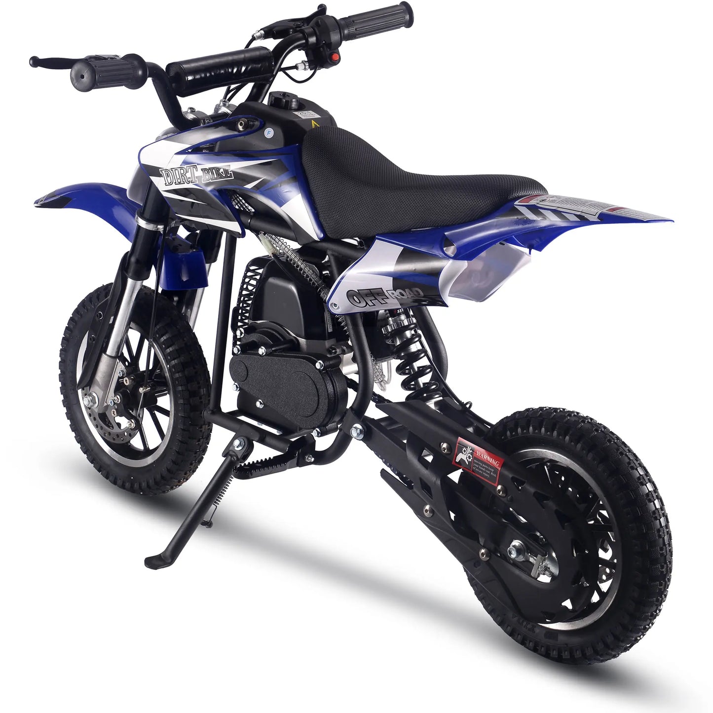 MotoTec Alien 50cc 2-Stroke Kids Gas Dirt Bike – Blue | Off-Road Mini Motocross