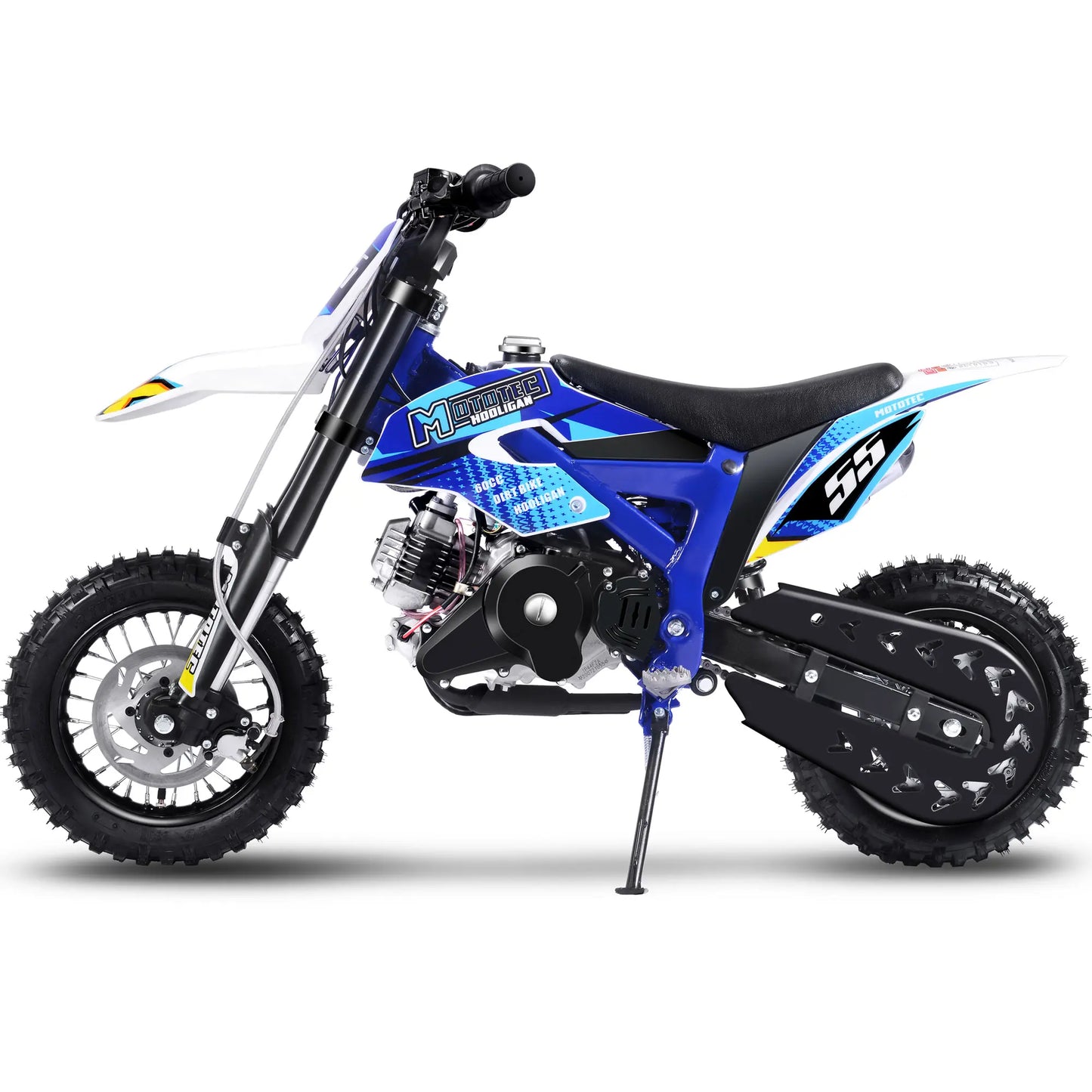 MotoTec Hooligan 60cc 4-Stroke Gas Dirt Bike - Blue | Off-Road Motorcycle for Adults & Kids