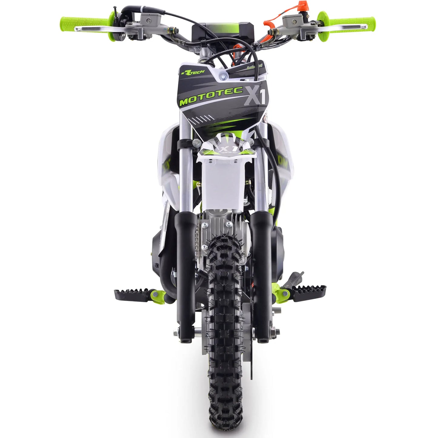 MotoTec X1 110cc 4-Stroke Gas Dirt Bike – Green | High-Performance Off-Road Motorcycle