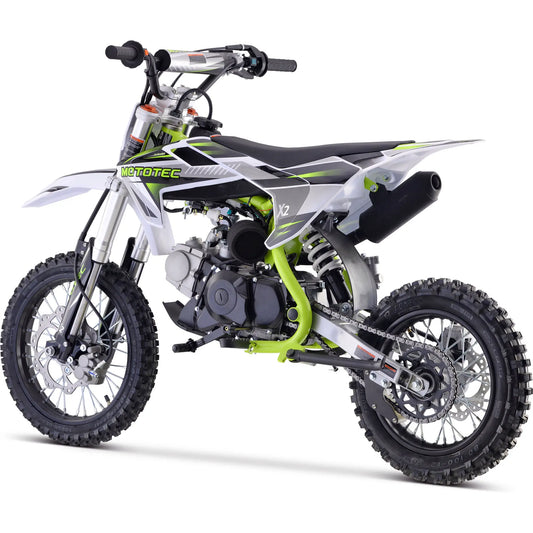 MotoTec X2 110cc 4-Stroke Gas Dirt Bike – Green | Powerful Off-Road Motorcycle