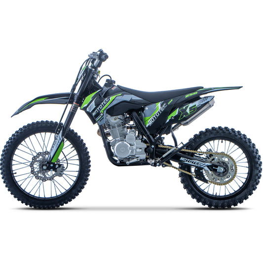 MotoTec X5 250cc 4-Stroke Gas Dirt Bike – Black | Powerful Off-Road Motorcycle
