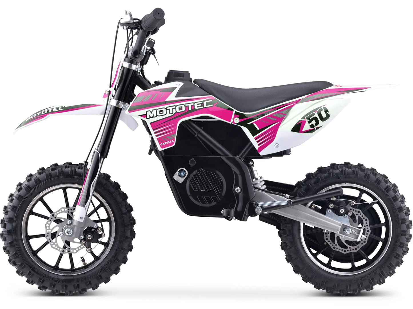 MotoTec 24V 500W Gazella Electric Dirt Bike - Purple | Powerful Kids' Off-Road Bike