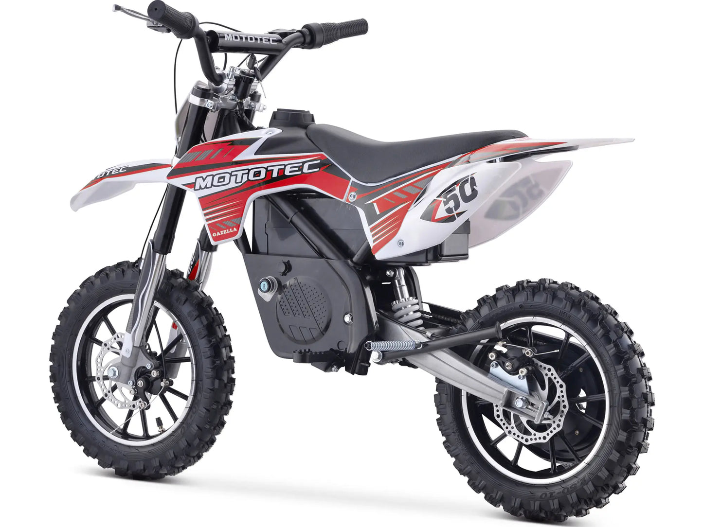 MotoTec 24V 500W Gazella Electric Dirt Bike - Red | High-Performance Kids' Off-Road Bike