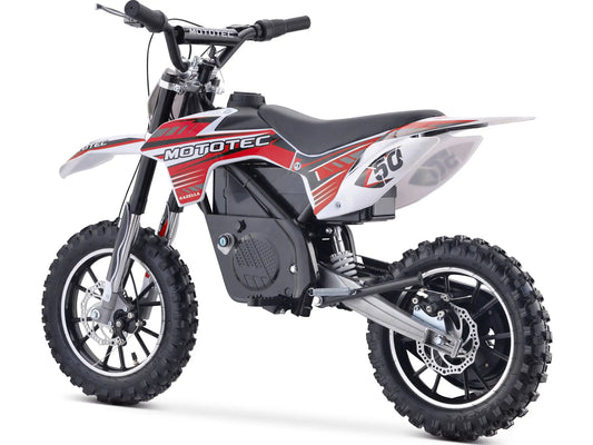 MotoTec 24V 500W Gazella Electric Dirt Bike - Red | Powerful Kids' Off-Road Bike