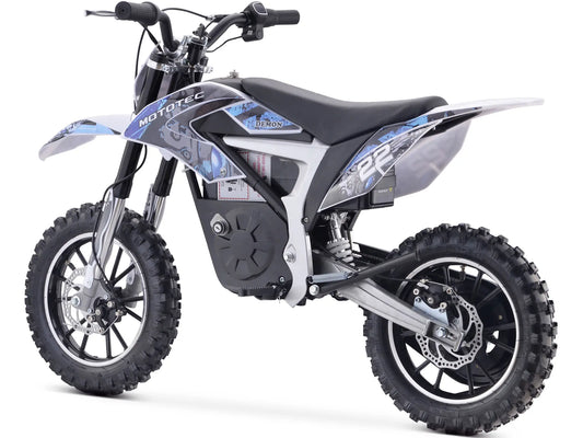 MotoTec Demon 36V 790W Electric Dirt Bike with Lithium Battery - Blue