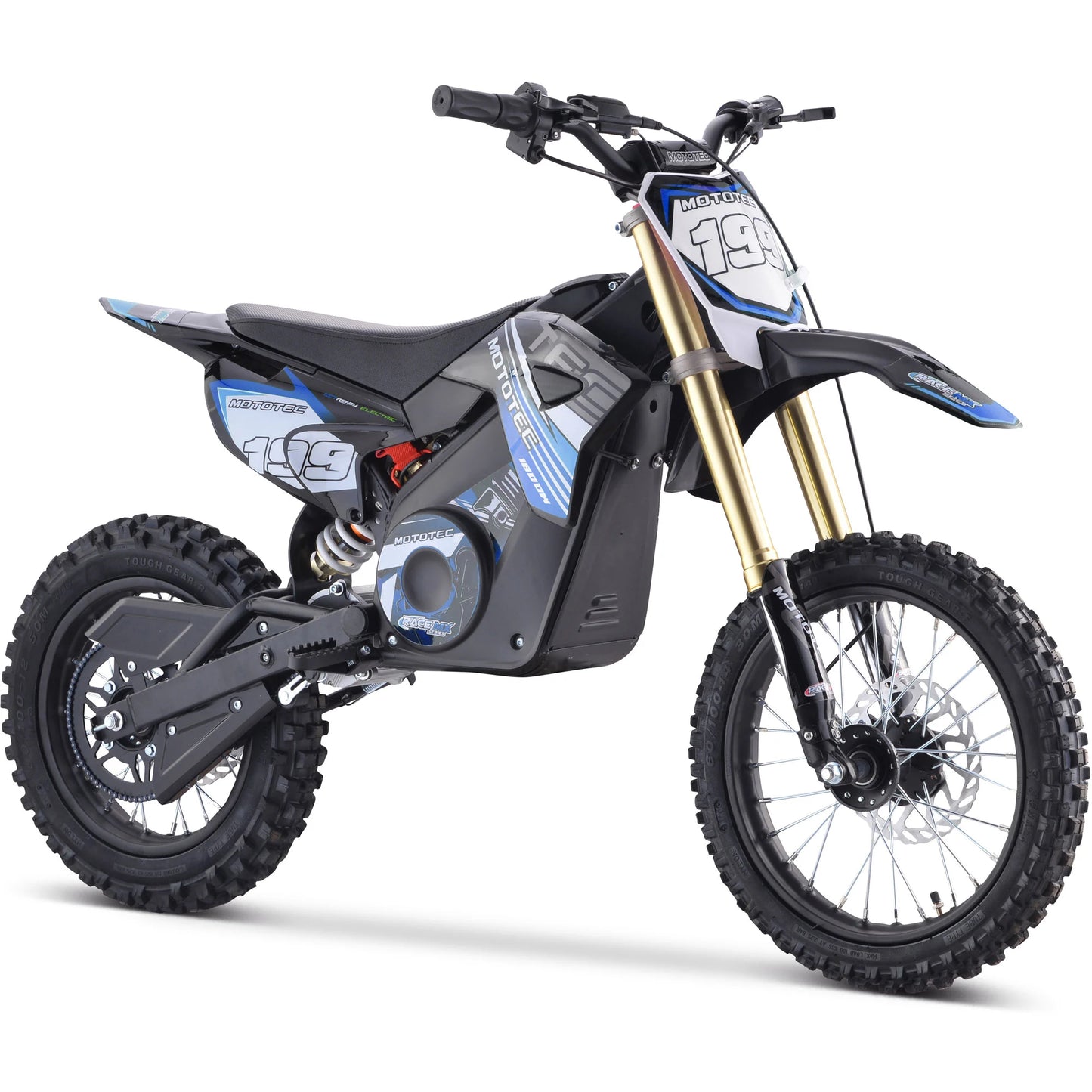 MotoTec 48V Pro Electric Dirt Bike - 1800W Lithium Blue | High-Performance Electric Bike
