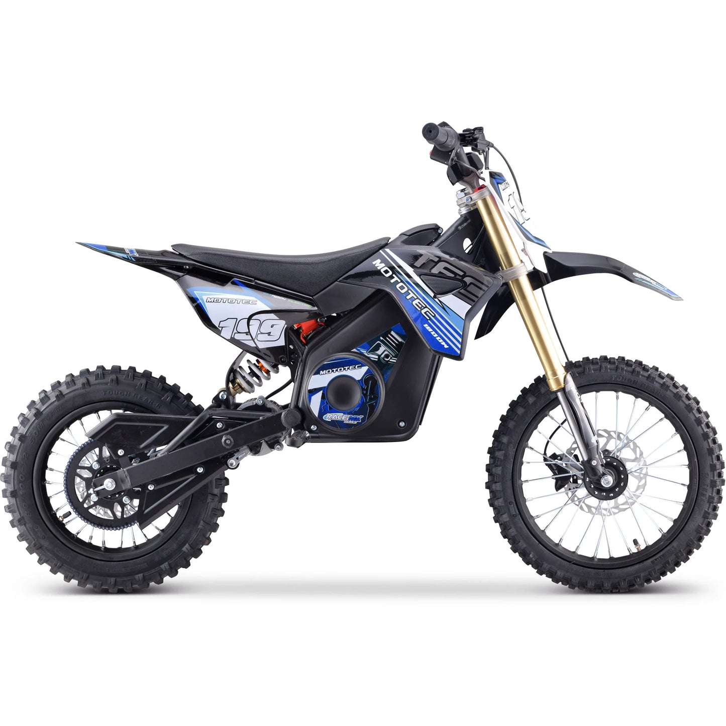 MotoTec 48V Pro Electric Dirt Bike - 1800W Lithium Blue | High-Performance Electric Bike