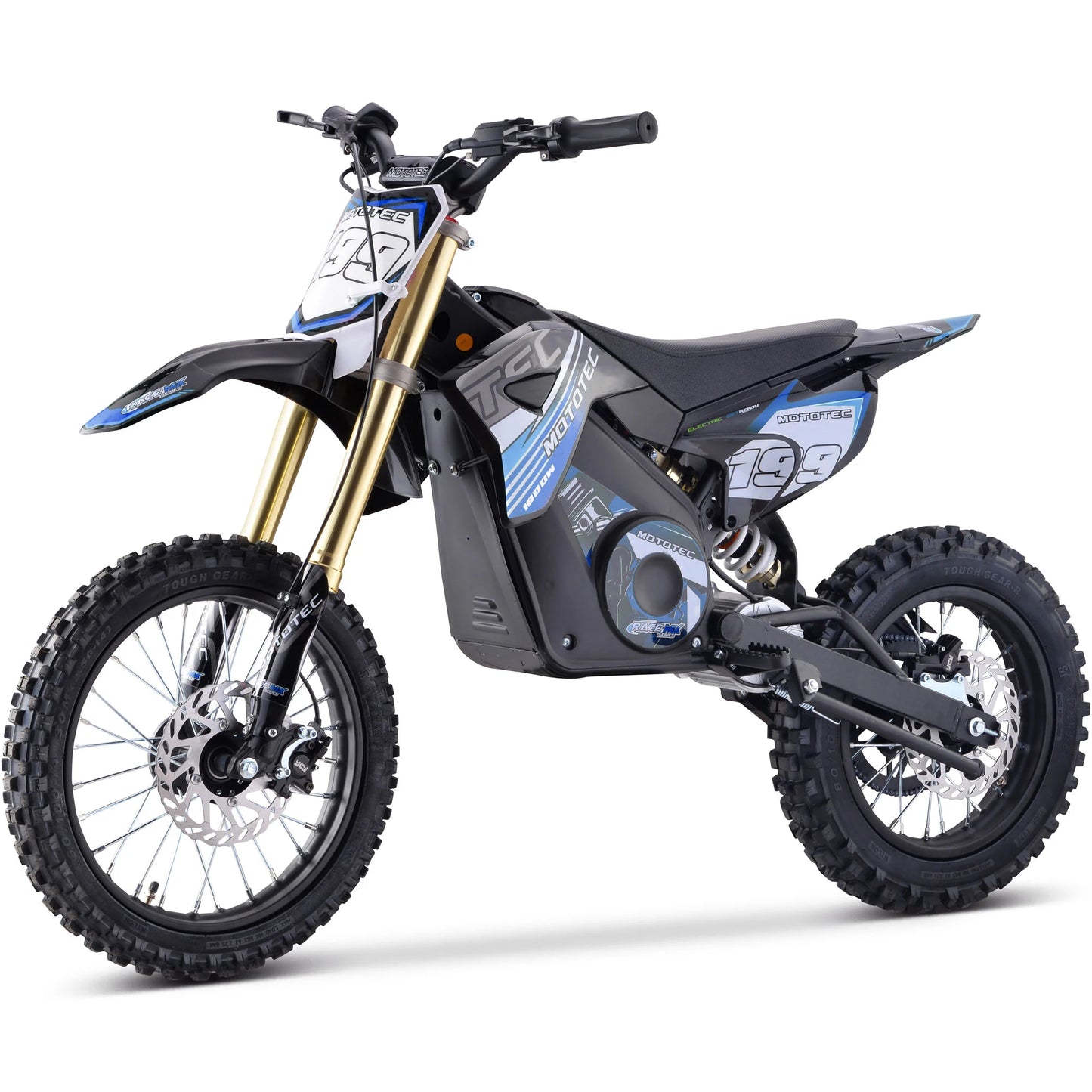 MotoTec 48V Pro Electric Dirt Bike - 1800W Lithium Blue | High-Performance Electric Bike