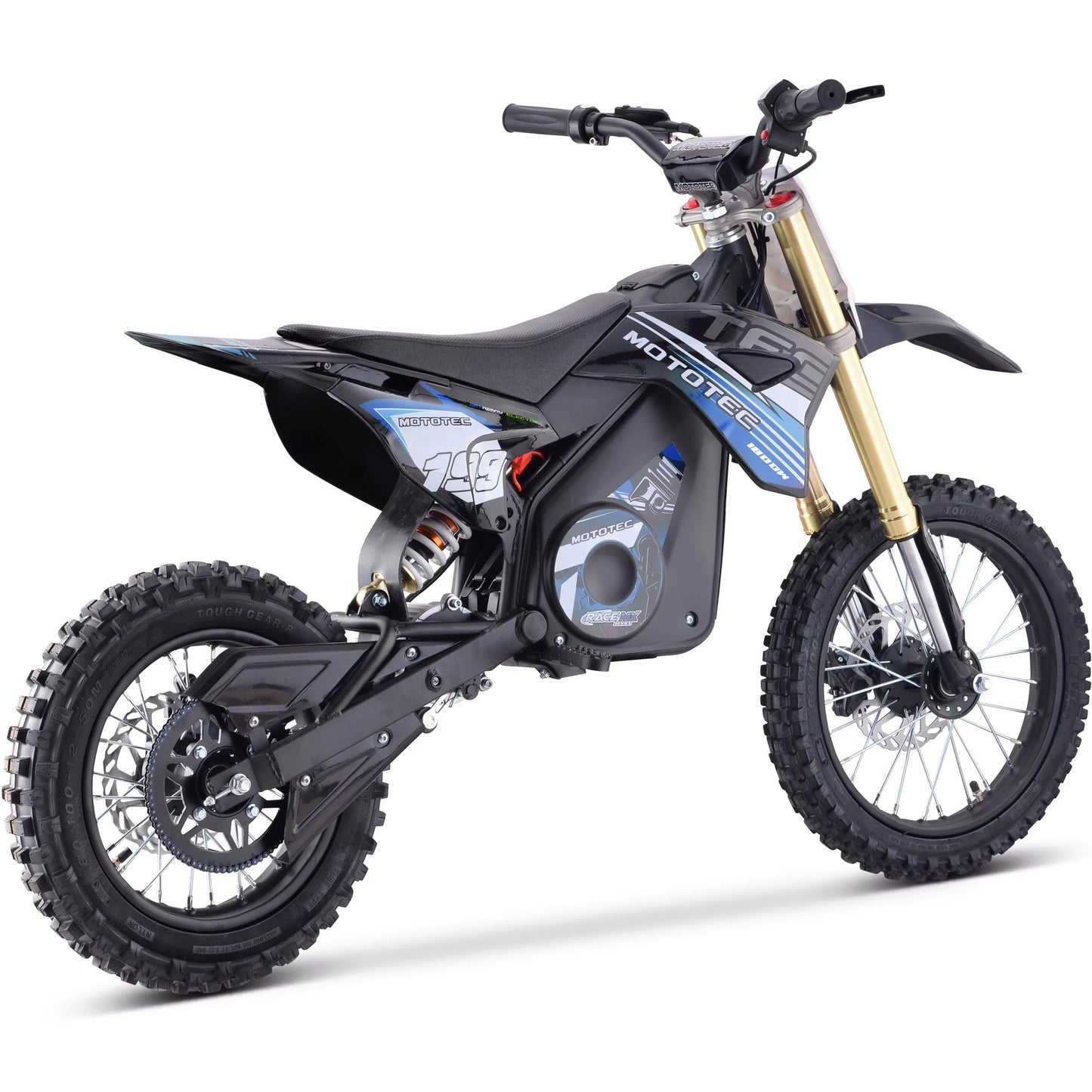 MotoTec 48V Pro Electric Dirt Bike - 1800W Lithium Blue | High-Performance Electric Bike