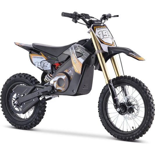 MotoTec 48V Pro Electric Dirt Bike - 1800W Lithium, Top Speed 25mph - Orange | Powerful Electric Bike