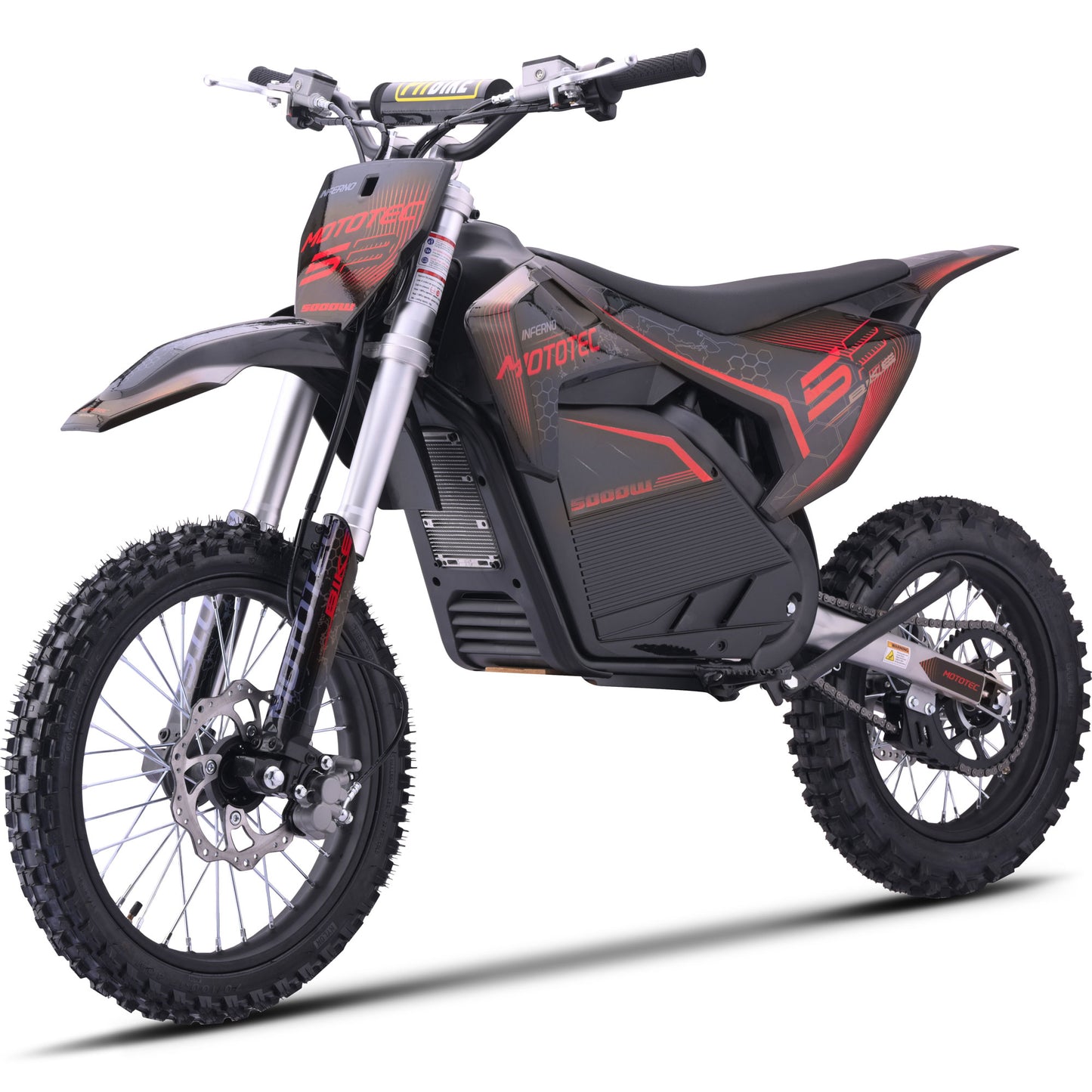 MotoTec 72v 5000w Lithium Pro Electric Dirt Bike – Red | Powerful Off-Road Bike