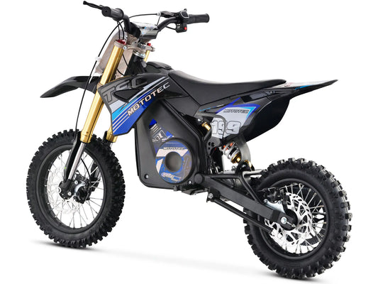 MotoTec Pro 36V 1200W Lithium Electric Dirt Bike Blue | Powerful Off-Road Bike