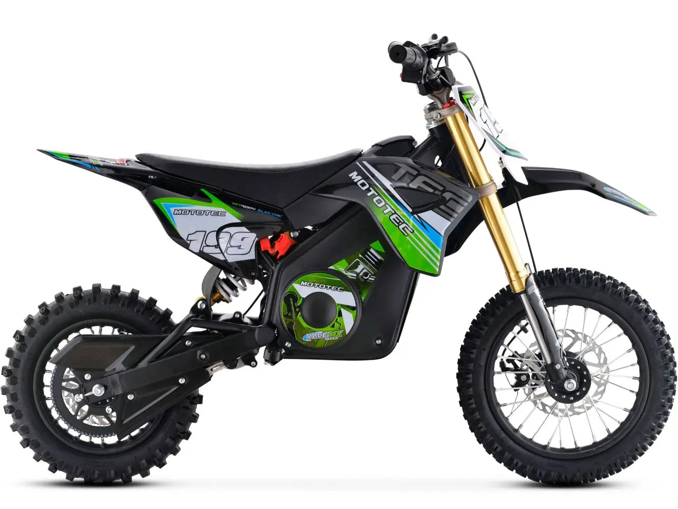 MotoTec Pro 36V 1000W Lithium Electric Dirt Bike Green | High-Performance Off-Road Bike