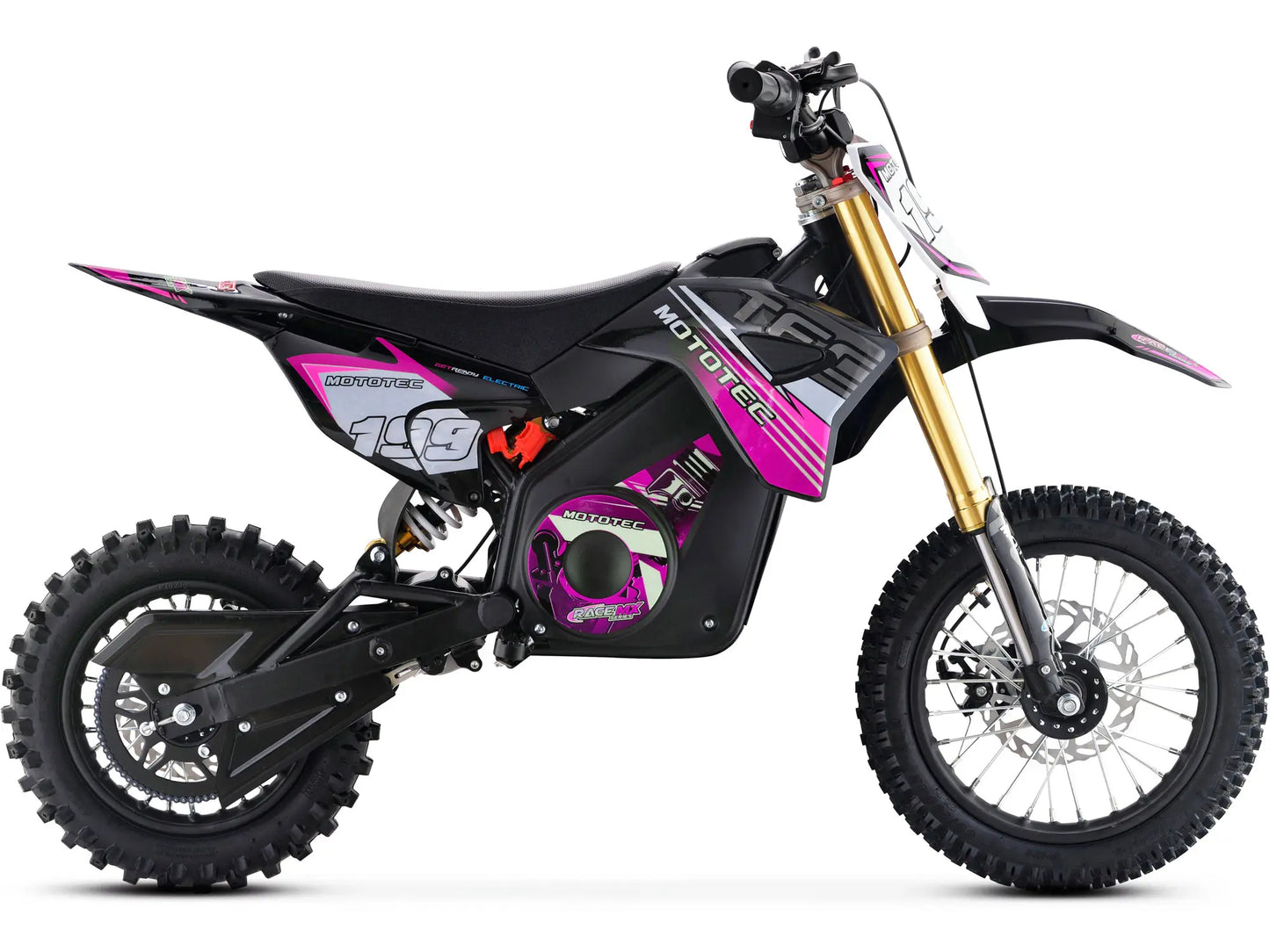 MotoTec Pro 36V 1000W Lithium Electric Dirt Bike Pink | High-Performance Off-Road Bike