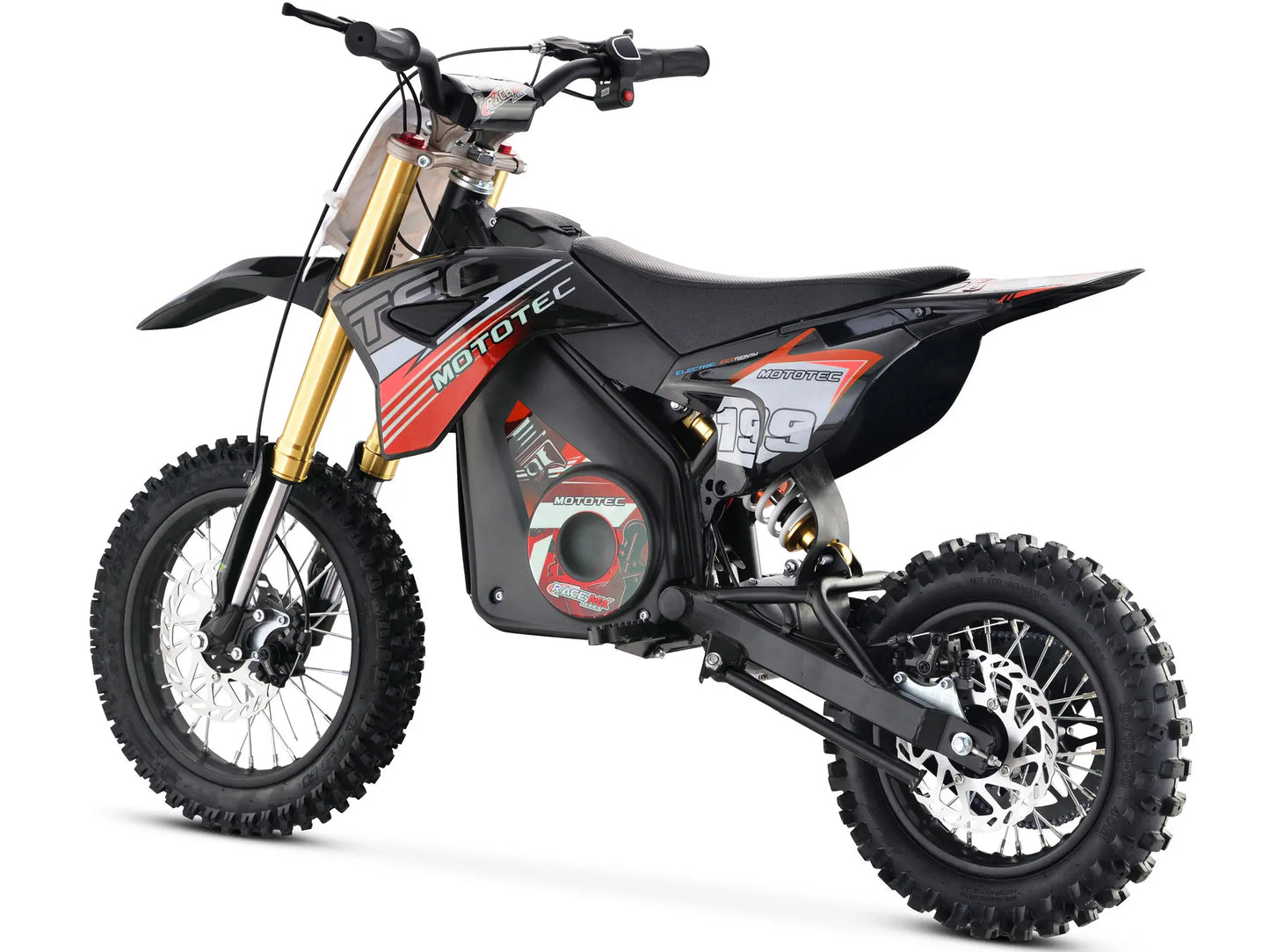 MotoTec Pro 36V 1000W Lithium Electric Dirt Bike Red | High-Performance Off-Road Bike