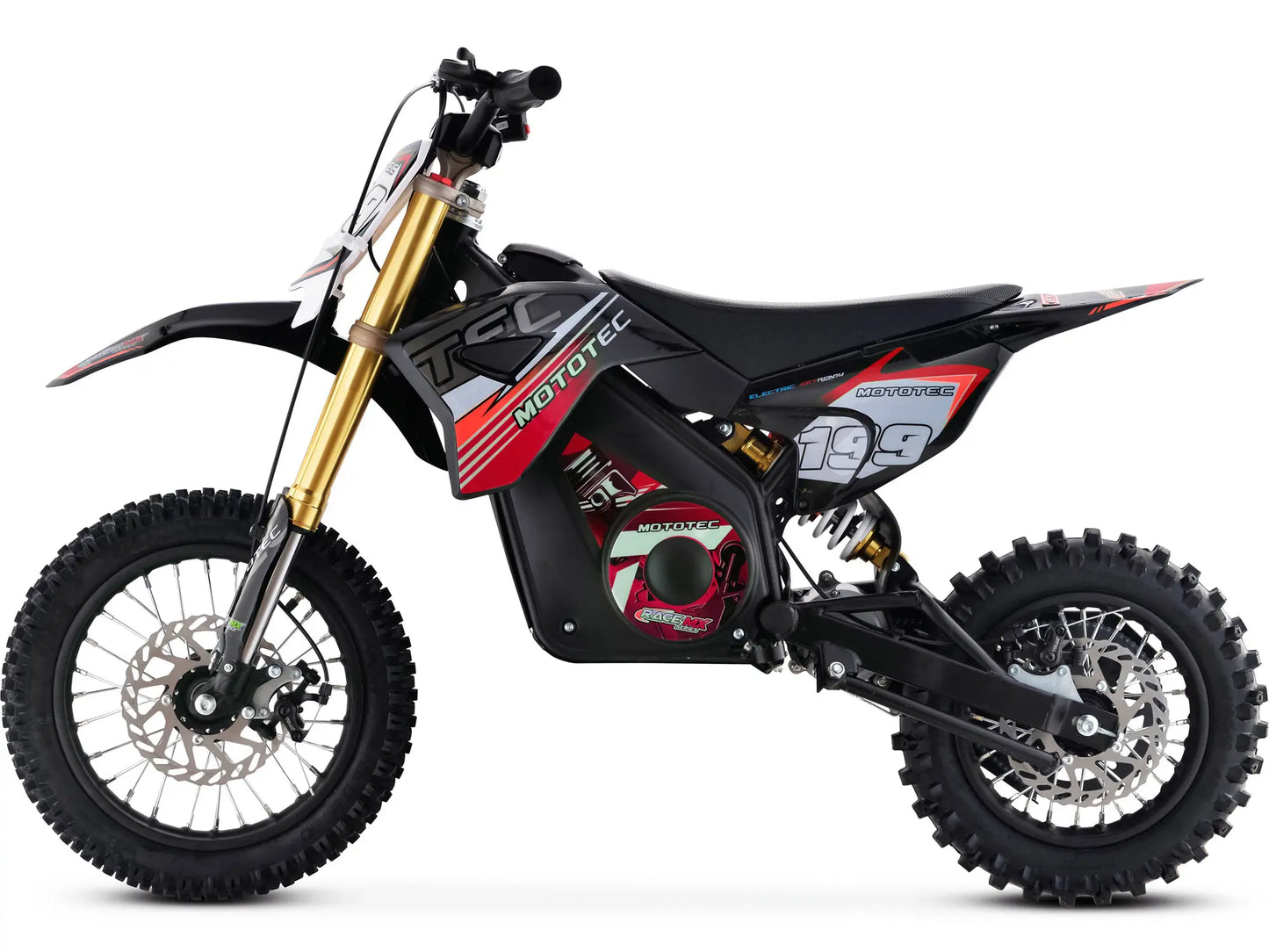 MotoTec Pro 36V 1000W Lithium Electric Dirt Bike Red | High-Performance Off-Road Bike