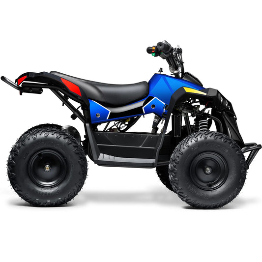 MotoTec E-Bully 36V 1000W Electric ATV – Blue | Powerful Off-Road Quad