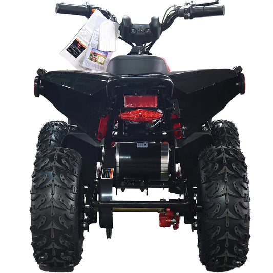 MotoTec E-Bully 36V 1000W Electric ATV – Red | Powerful Off-Road Quad