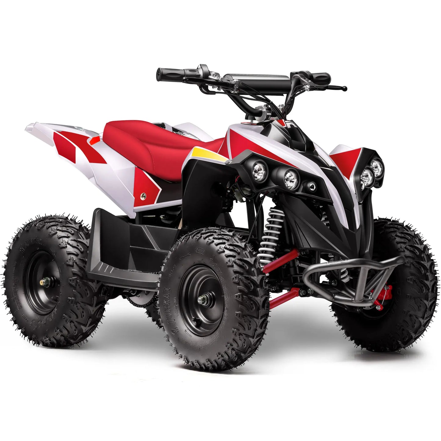 MotoTec E-Bully 36V 1000W Electric ATV – White | Powerful Off-Road Quad
