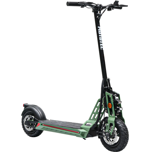 MotoTec Free Ride 48V 600W Lithium Electric Scooter – Green | Powerful Off-Road Scooter