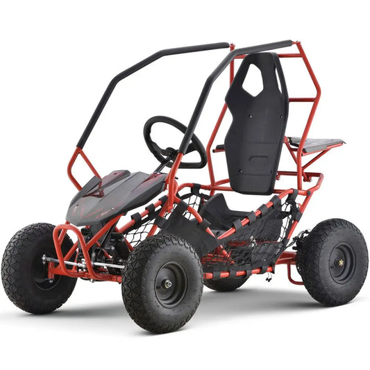 MotoTec Maverick 36V 1000W Go Kart - Red | Powerful Electric Off-Road Kart
