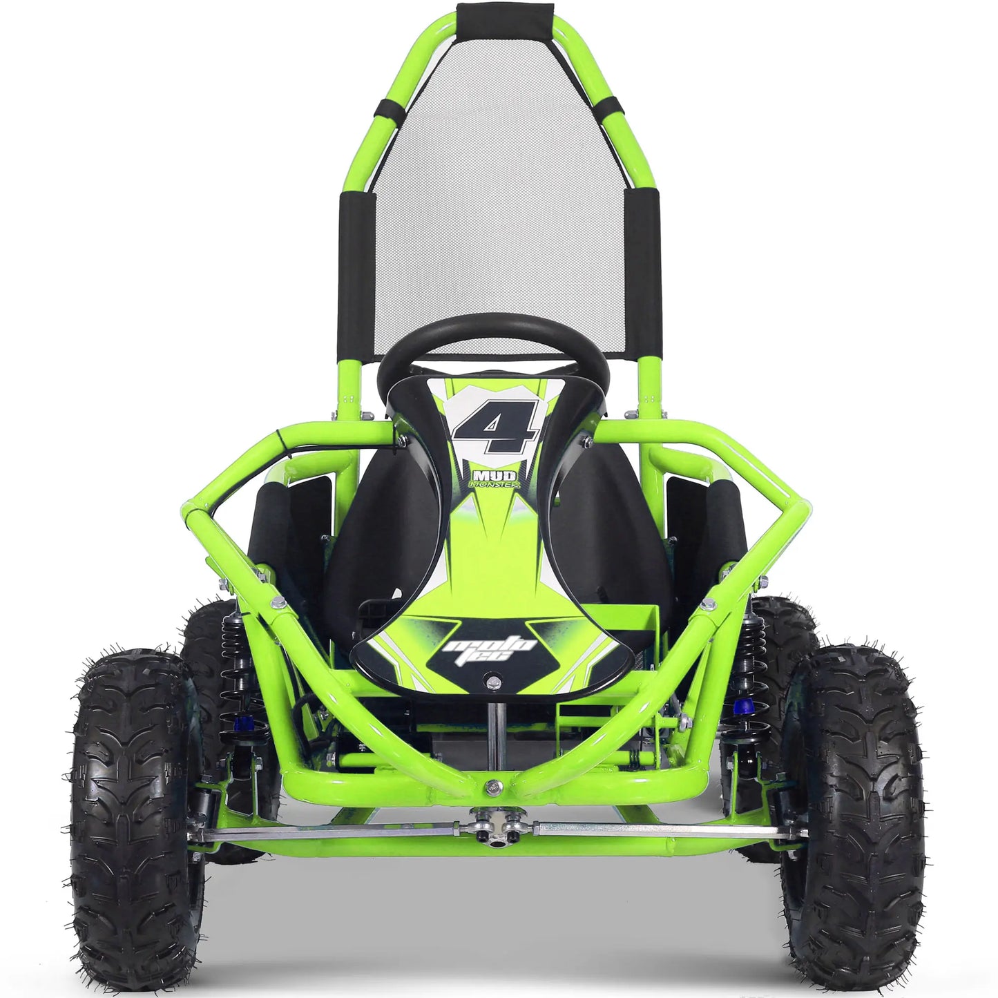 MotoTec Mud 48V 1000W Kids Electric Go Kart with Full Suspension - Green