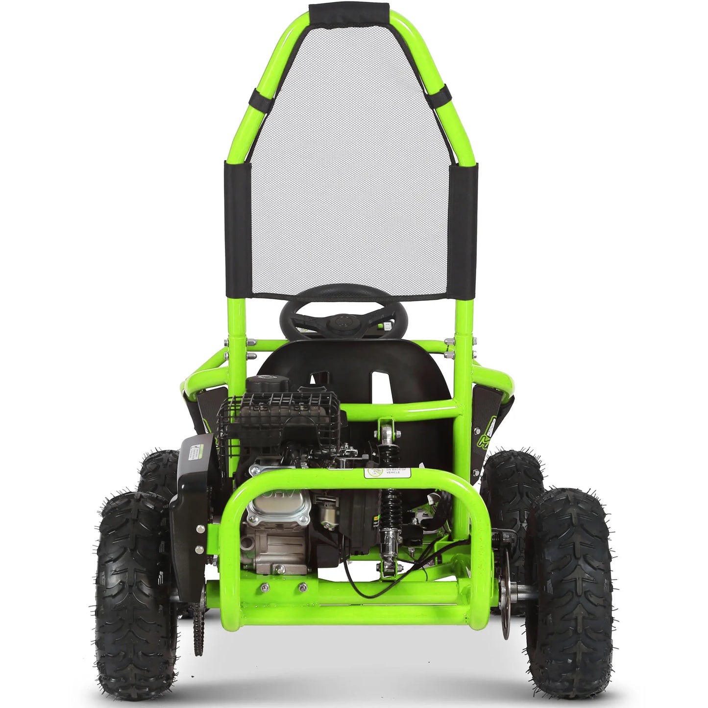 MotoTec Mud 98cc Kids Gas Go Kart – Full Suspension, Green | Off-Road Adventure