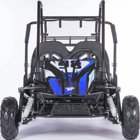 MotoTec Mud XL 212cc 2-Seater Go Kart – Blue | Full Suspension, Off-Road Beast