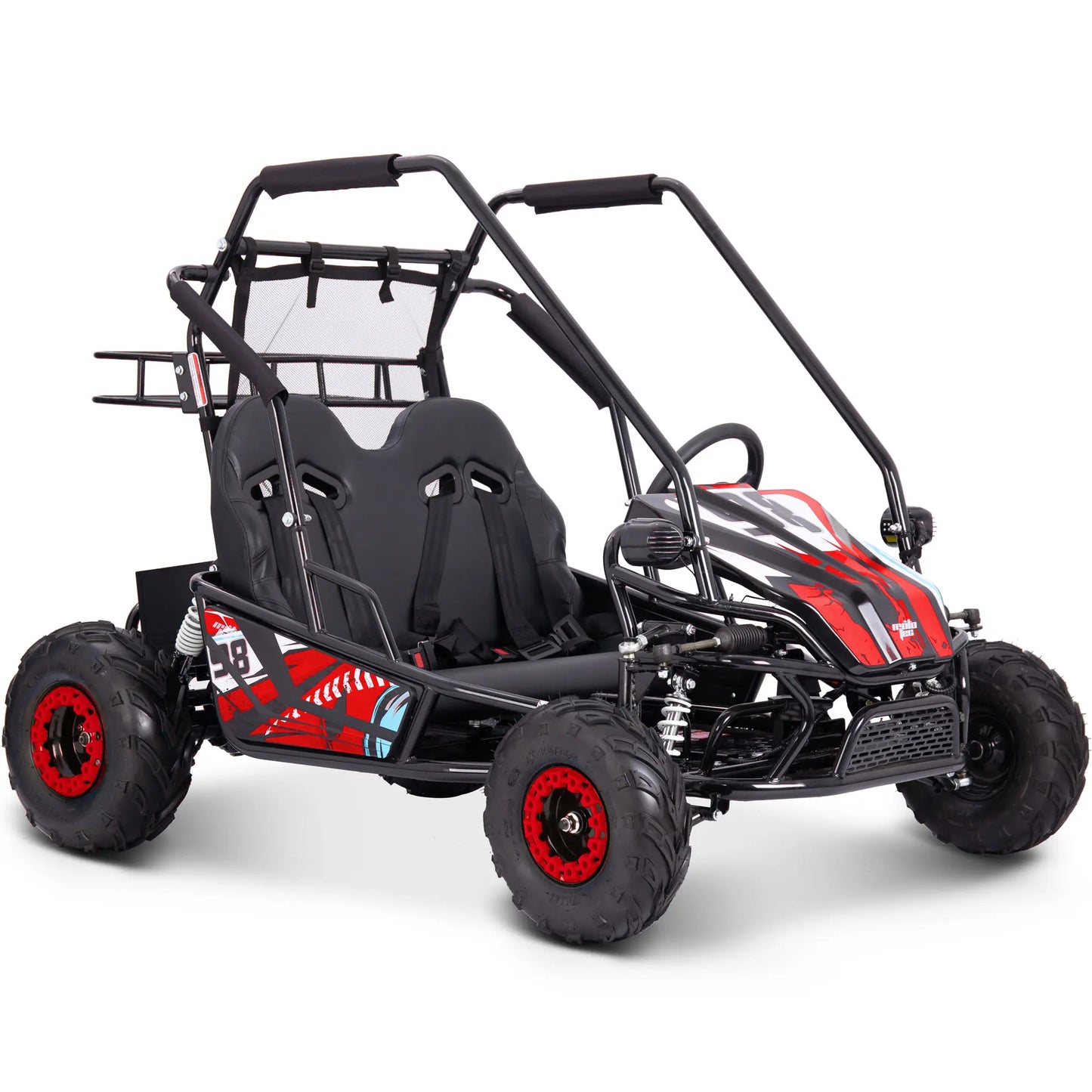 Color: Red - MotoTec Mud XL 60v 2000w Electric Go Kart Full Suspension