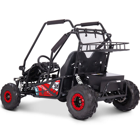 MotoTec Mud XL 60V 2000W Electric Go Kart Red | Full Suspension Off-Road Beast