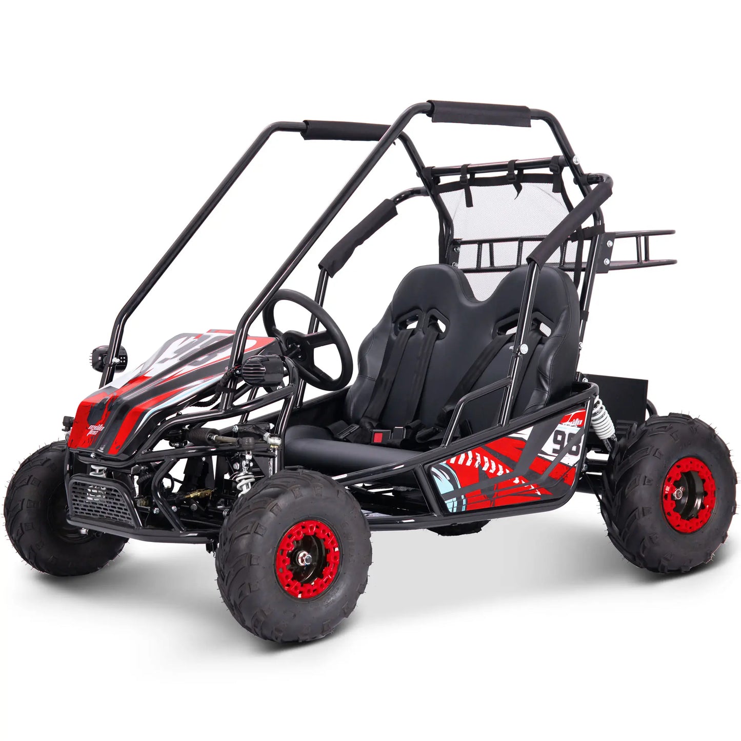 MotoTec Mud XL 60V 2000W Electric Go Kart Red | Full Suspension Off-Road Beast