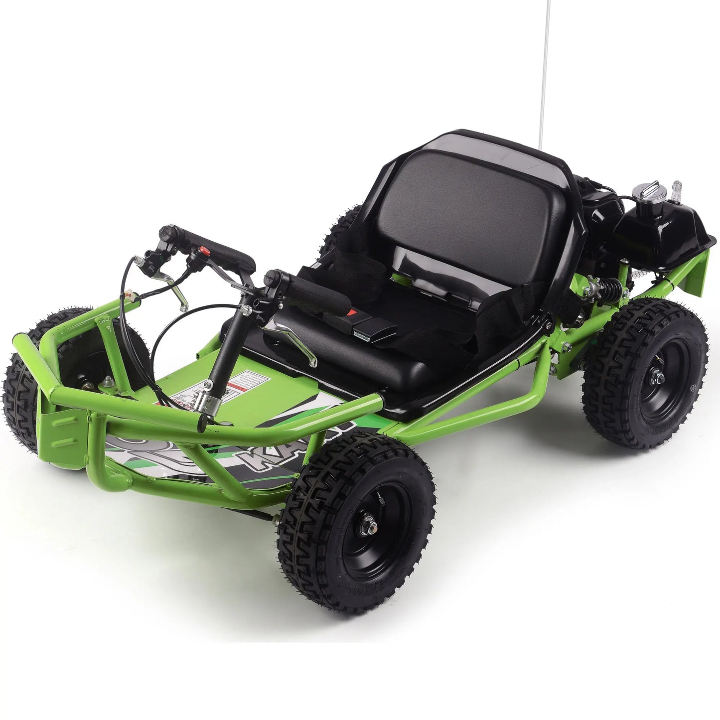 MotoTec Sandman 52cc Kids Gas Go Kart – Green | Powerful Off-Road