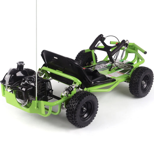 MotoTec Sandman 52cc Kids Gas Go Kart – Green | Powerful Off-Road