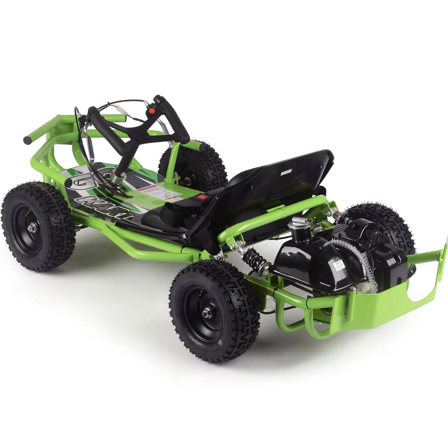 MotoTec Sandman 52cc Kids Gas Go Kart – Green | Powerful Off-Road